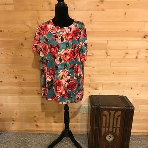 LuLaRoe Olive Tee 2XL